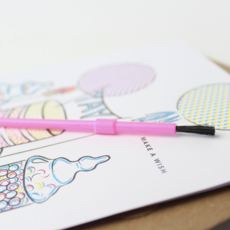 Sweet Table Paint With Water Birthday Card