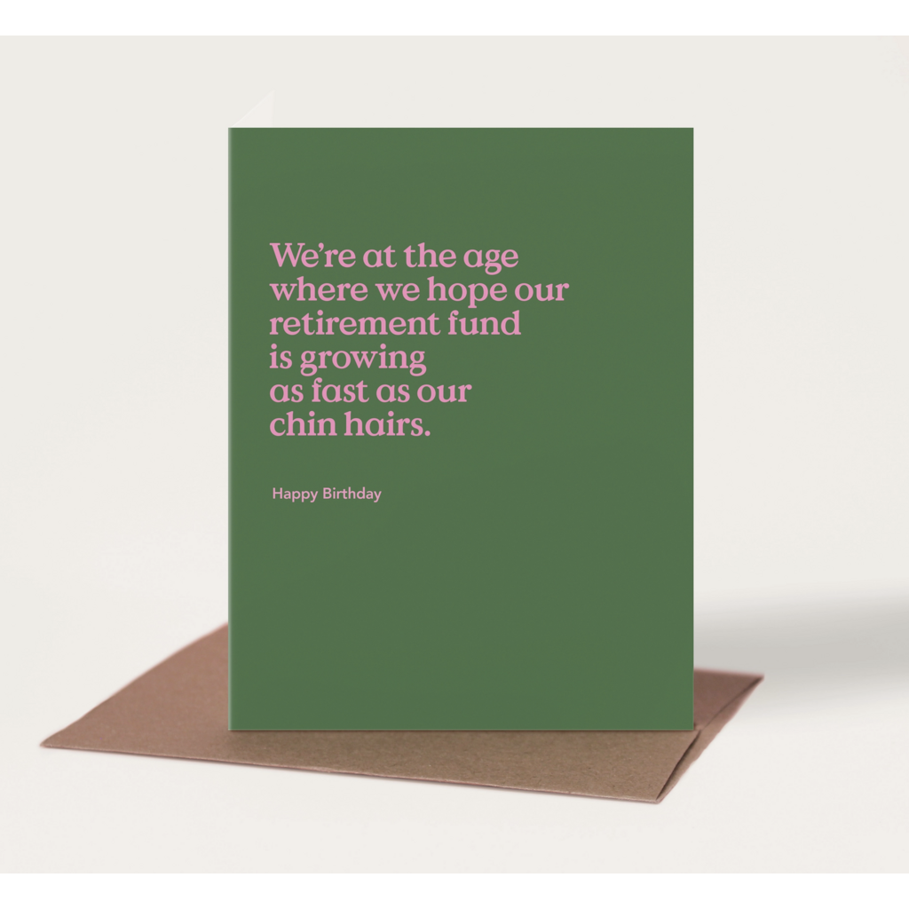 Chin Hairs Birthday Card