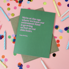 Chin Hairs Birthday Card