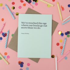 Backs Go Out Birthday Card