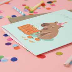 Capybara Birthday Card