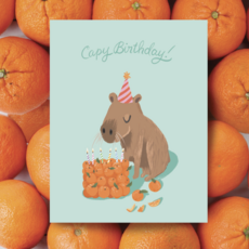 Capybara Birthday Card