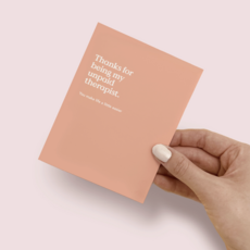 Unpaid Therapist Thank You Card