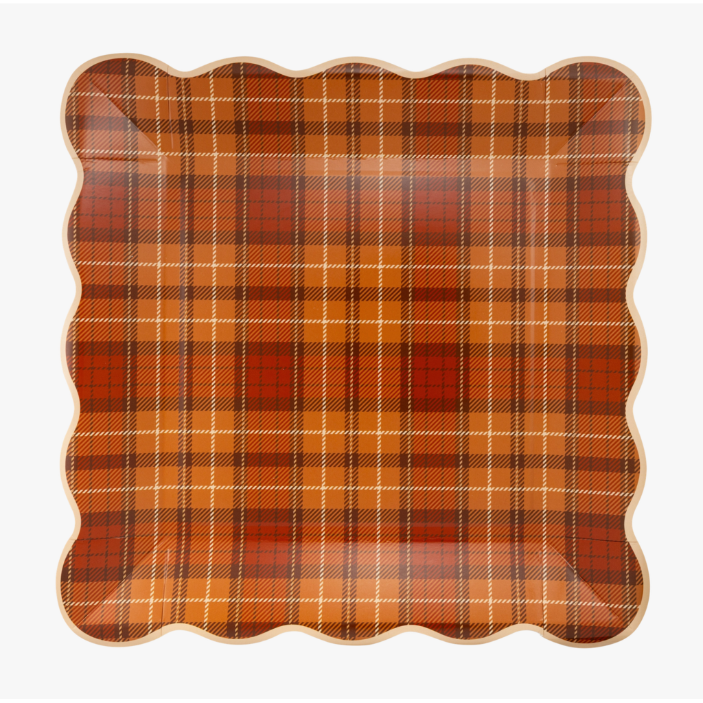 Autumn Plaid Plates