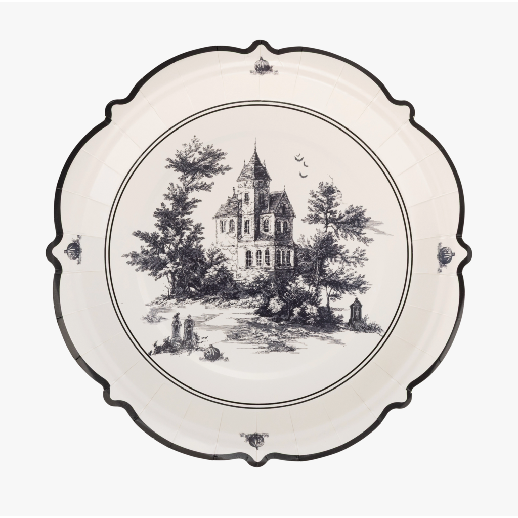 Halloween Scenes Plates Set