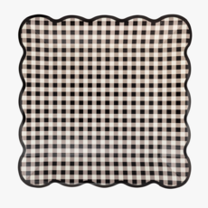 Black Gingham Plates