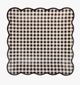 Black Gingham Plates
