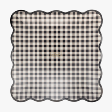 Black Gingham Plates