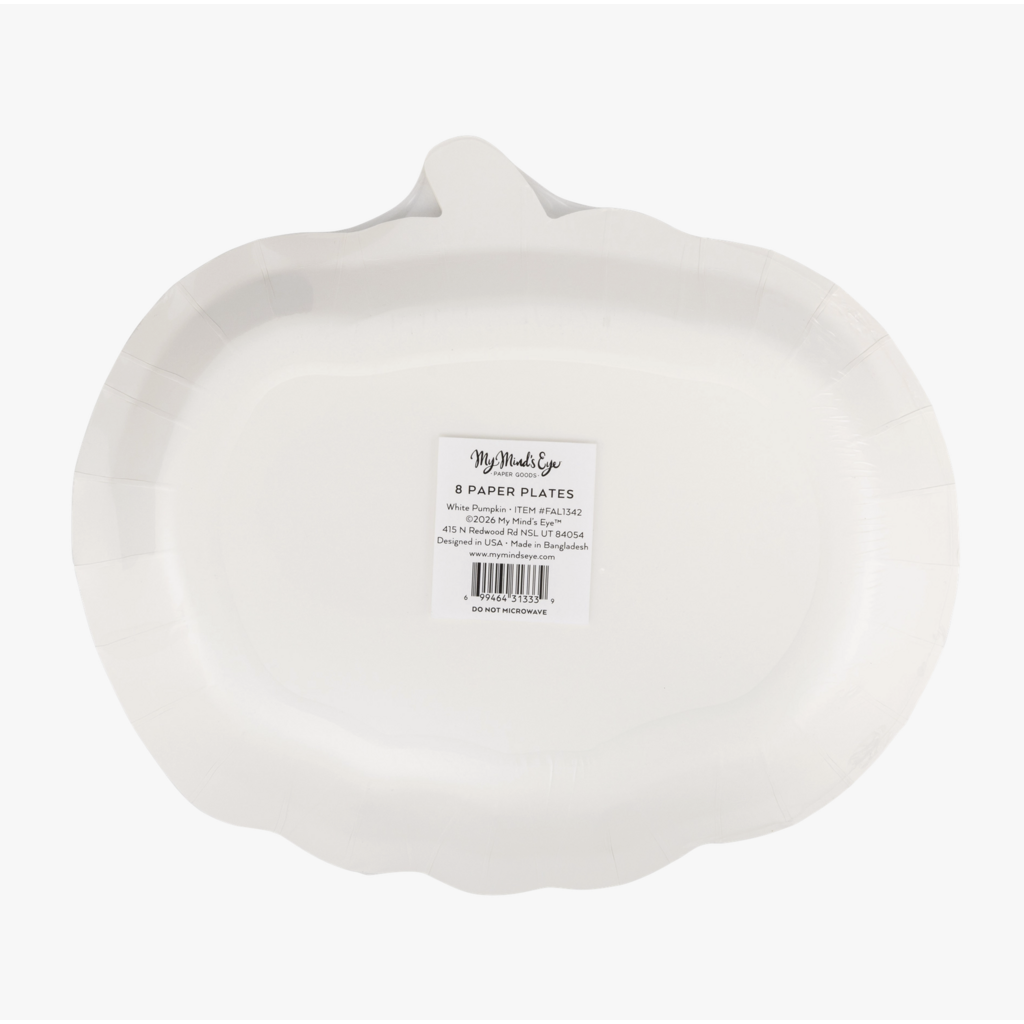 Cream Pumpkin Shaped Plates