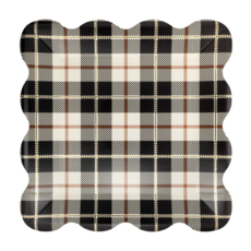 Black Fall Plaid Plates