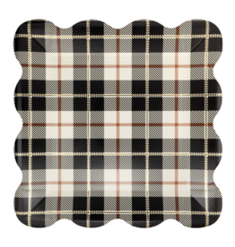 Black Fall Plaid Plates