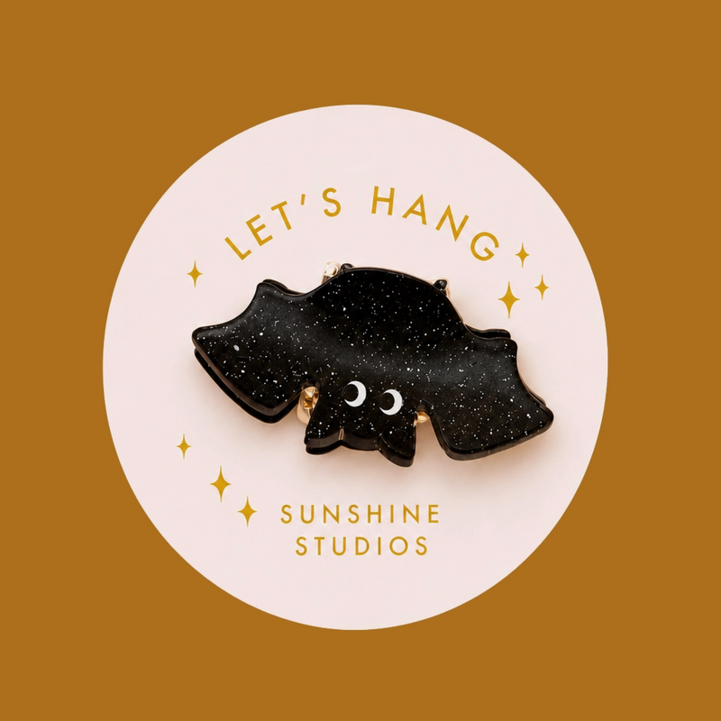 Let's Hang Bat Mini Hair Clip