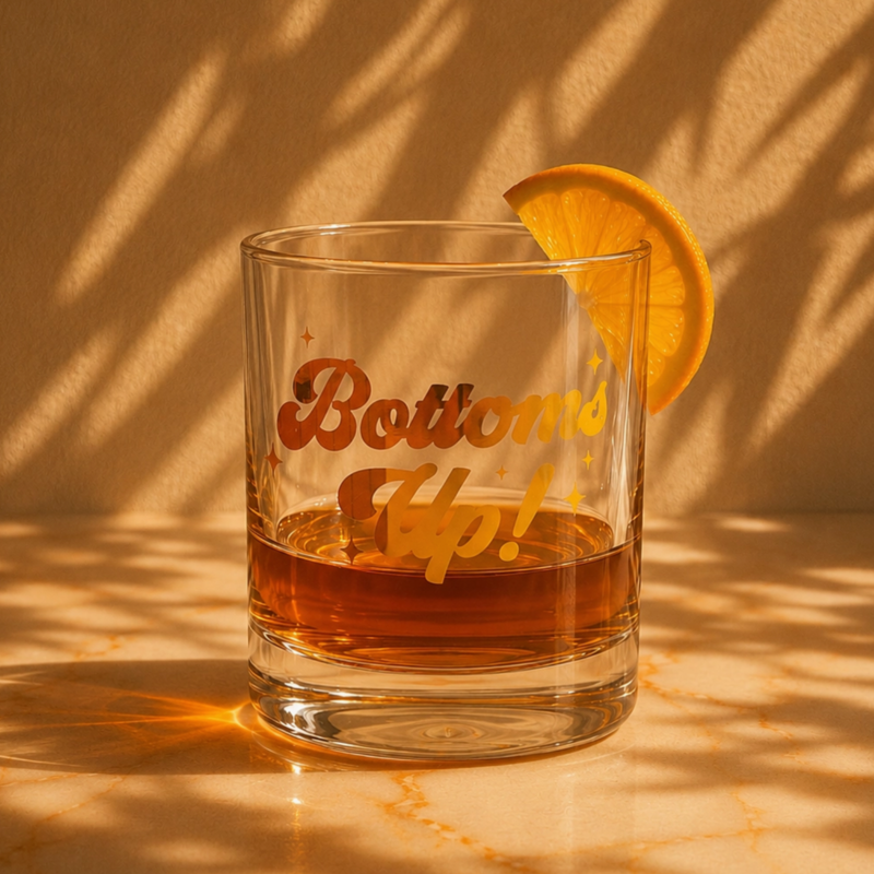 Bottoms Up Gold Tumbler