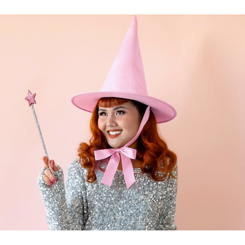 Pink Satin Good Witch Hat