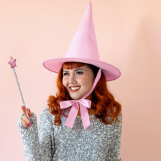 Pink Satin Good Witch Hat