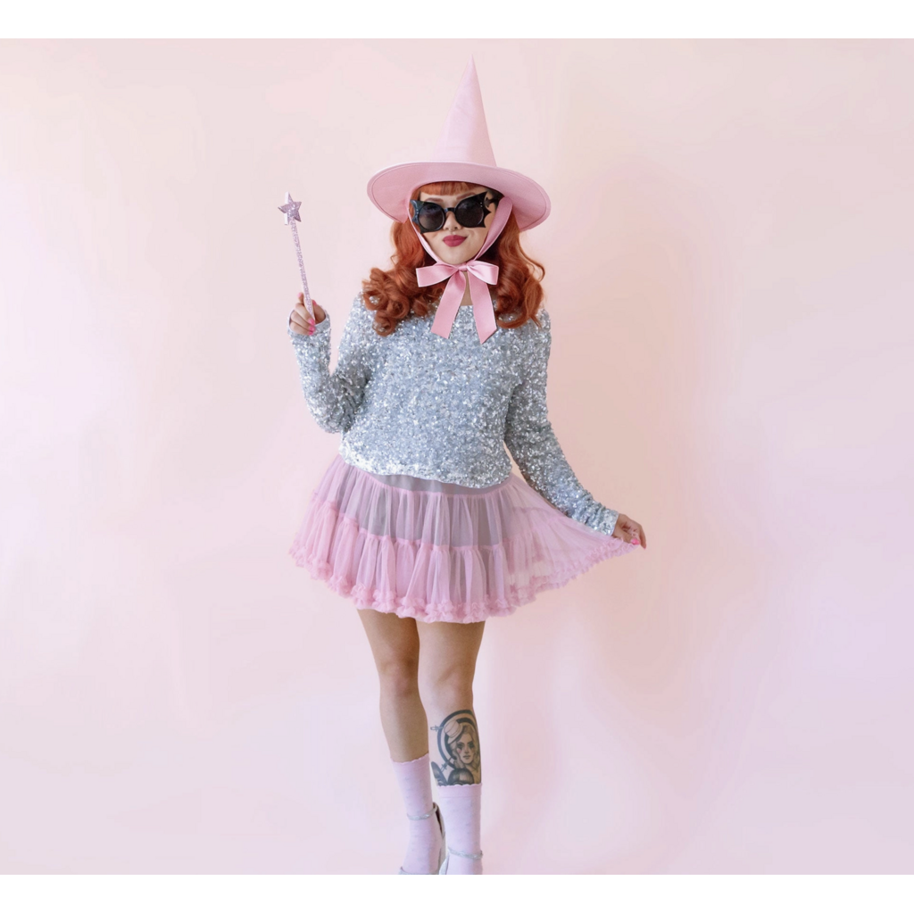 Pink Satin Good Witch Hat