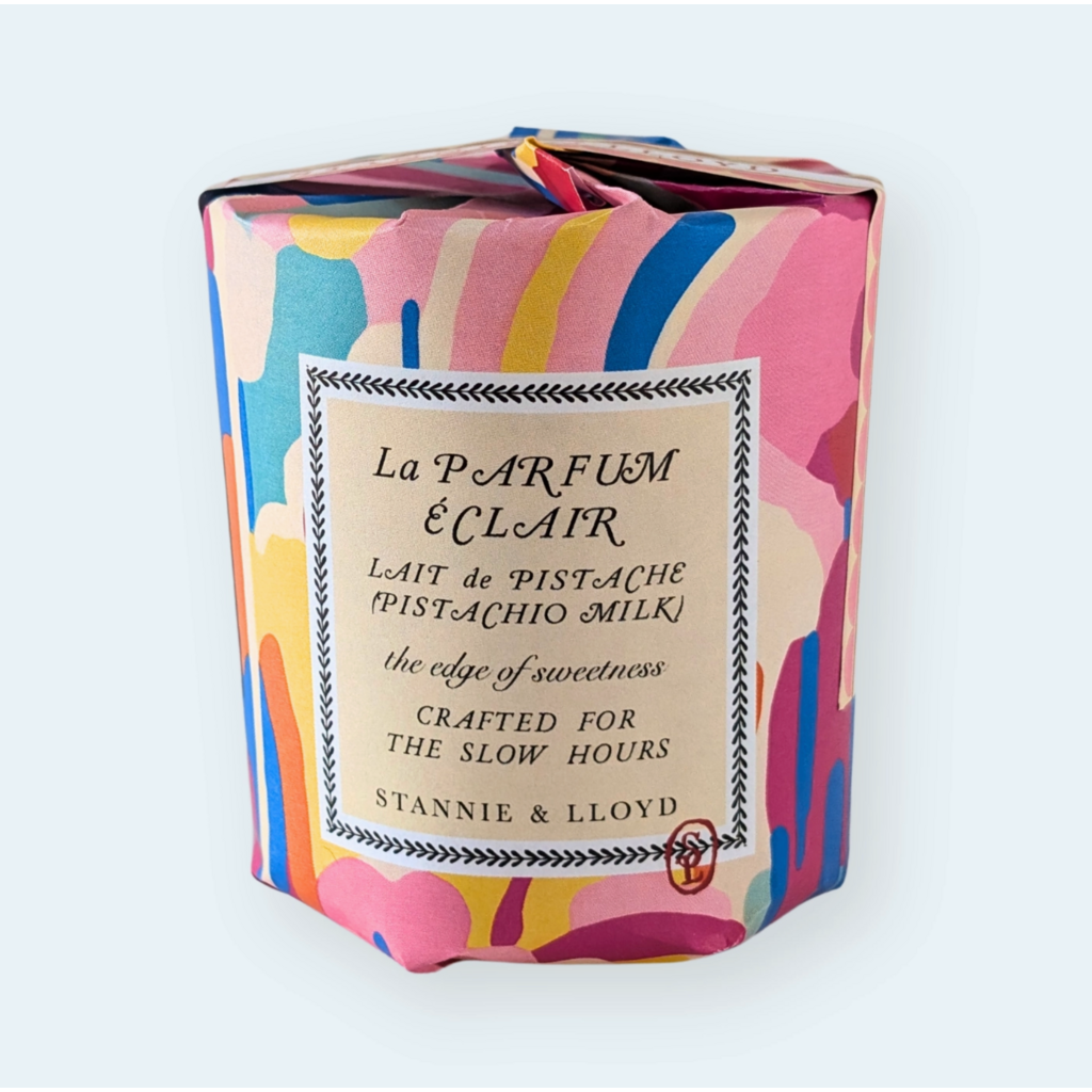 Happy Abstract Gift Wrap Candle