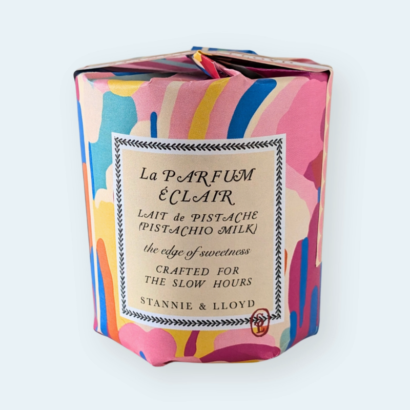 Happy Abstract Gift Wrap Candle