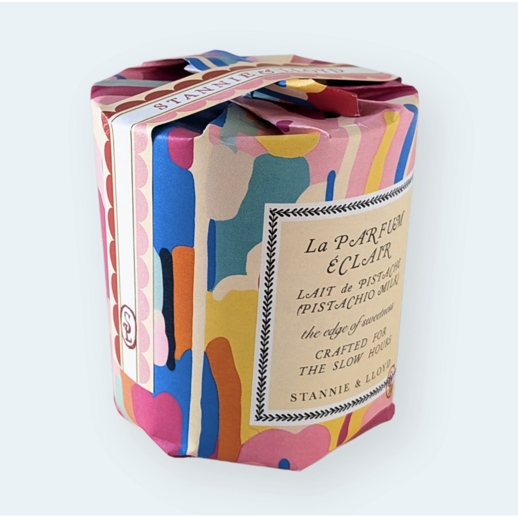 Happy Abstract Gift Wrap Candle