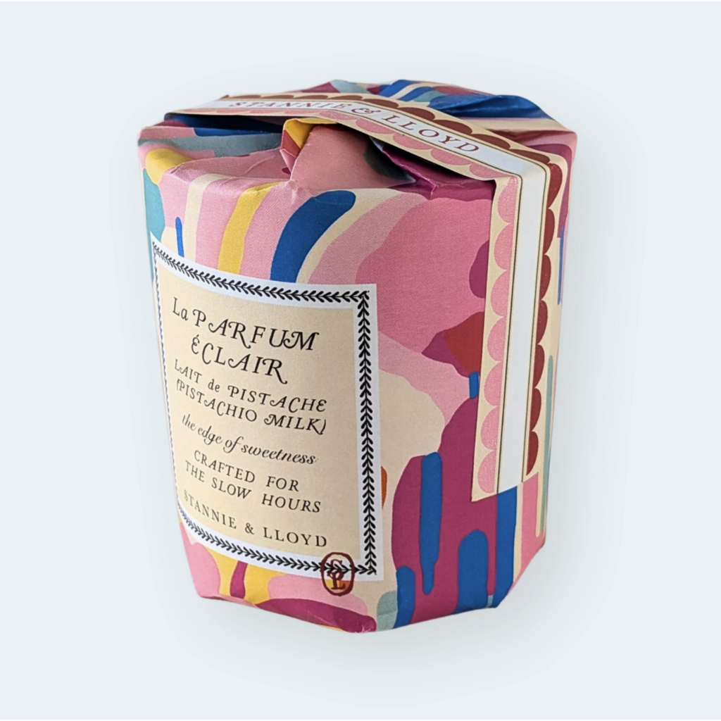 Happy Abstract Gift Wrap Candle