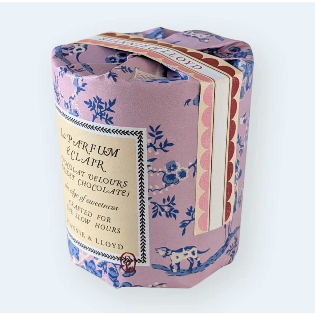 Modern Toile Gift Wrap Candle
