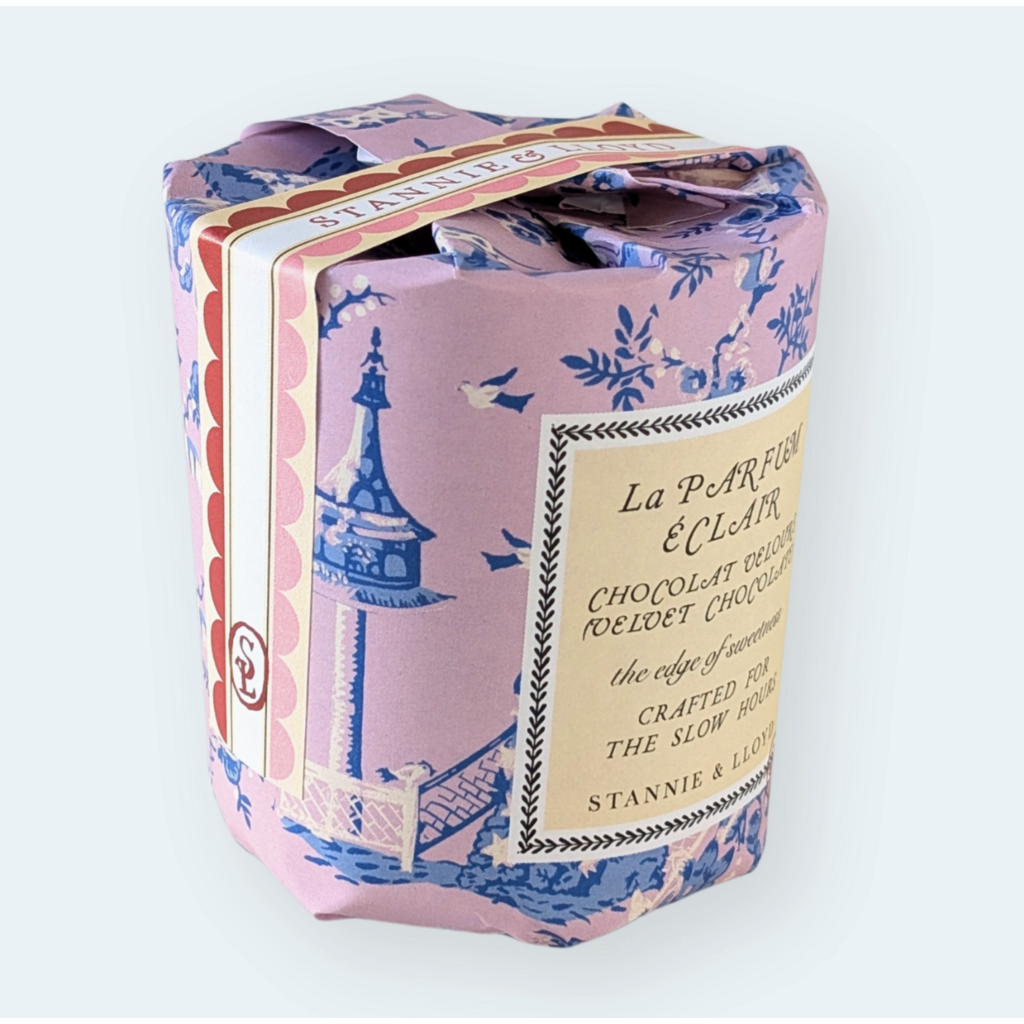 Modern Toile Gift Wrap Candle