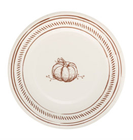 Pumpkin Line Art Paper Plates