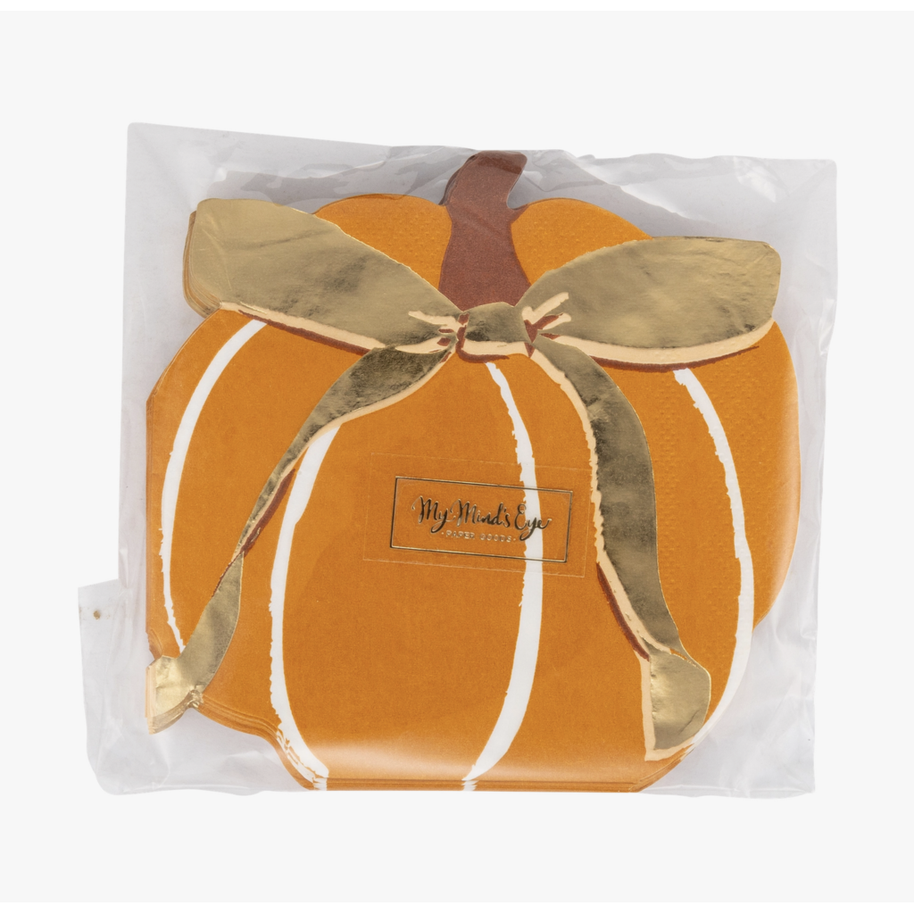 Harvest Pumpkin Shaped Napkins