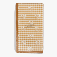 Rust Gingham Block Print Dinner Napkins