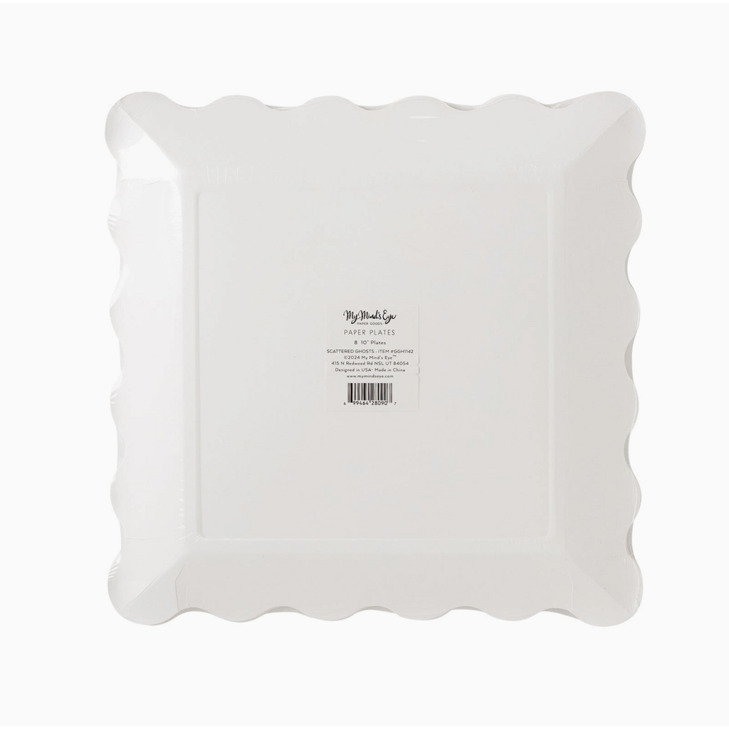 Ghoul Gang Scattered Ghosts Scalloped Plates