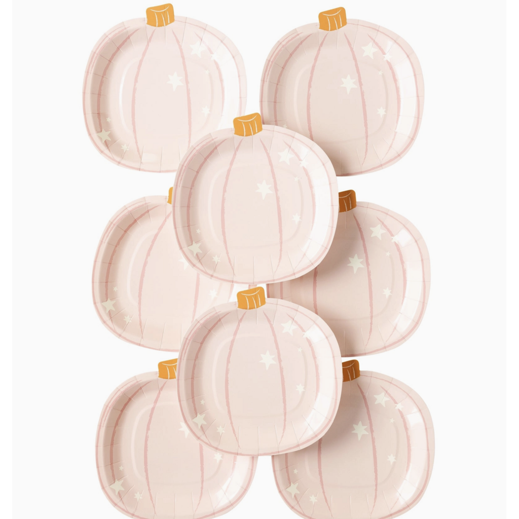 Ghoul Gang Pumpkin Shaped Plates