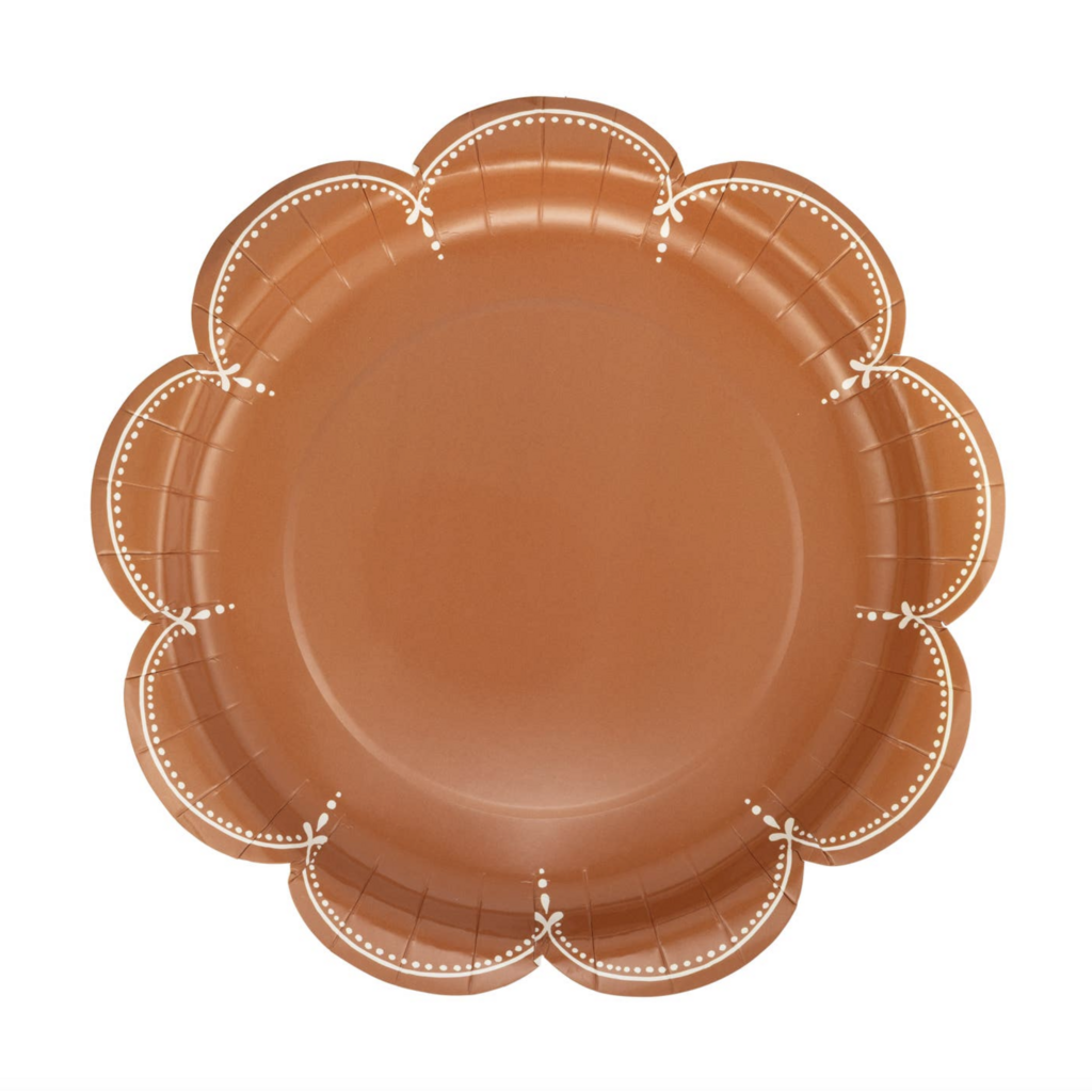 Scalloped Rust Plates