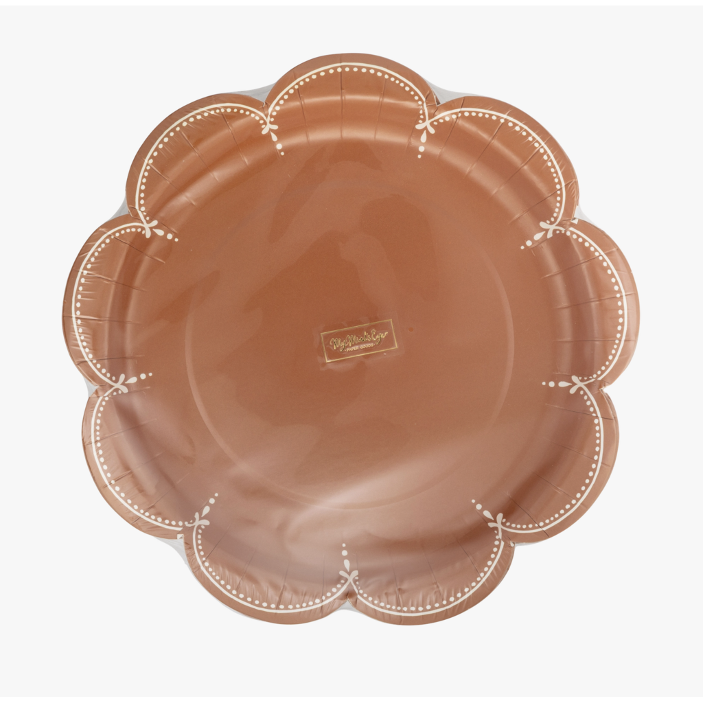 Scalloped Rust Plates