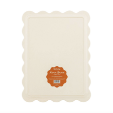 Acorn Grove Scalloped Rectangle Bamboo Tray