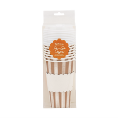 Striped Bow Pumpkin Pink To Go Cups