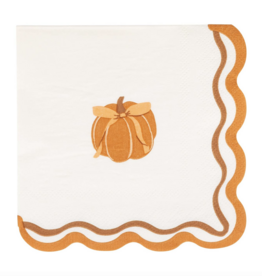 Pumpkin Bow Cocktail Napkins