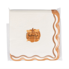 Pumpkin Bow Cocktail Napkins