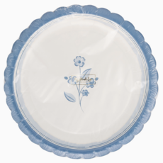 Round Blue Flower 8" Plates