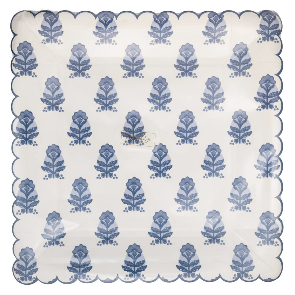 Blue Flower Block Print Plates