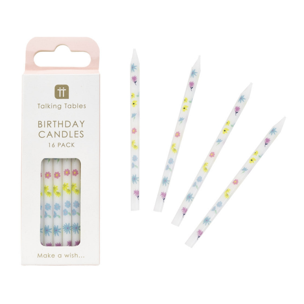 Pastel Floral Birthday Candles