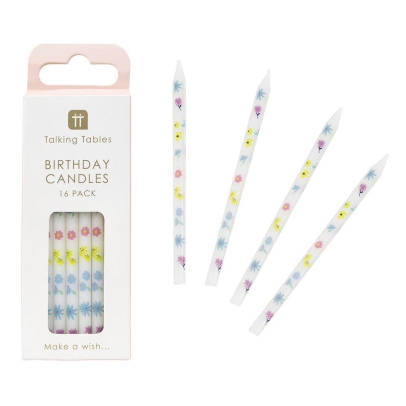 Pastel Floral Birthday Candles