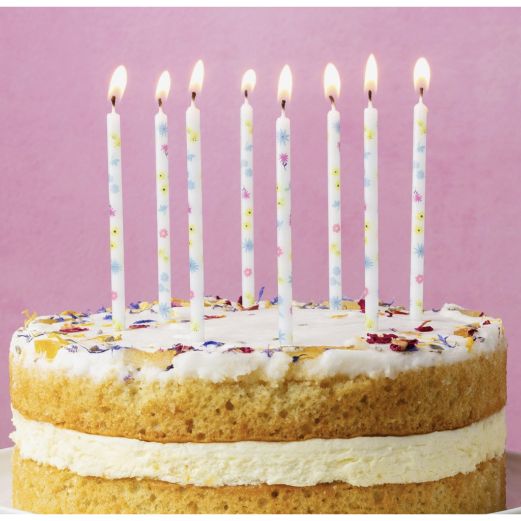 Pastel Floral Birthday Candles