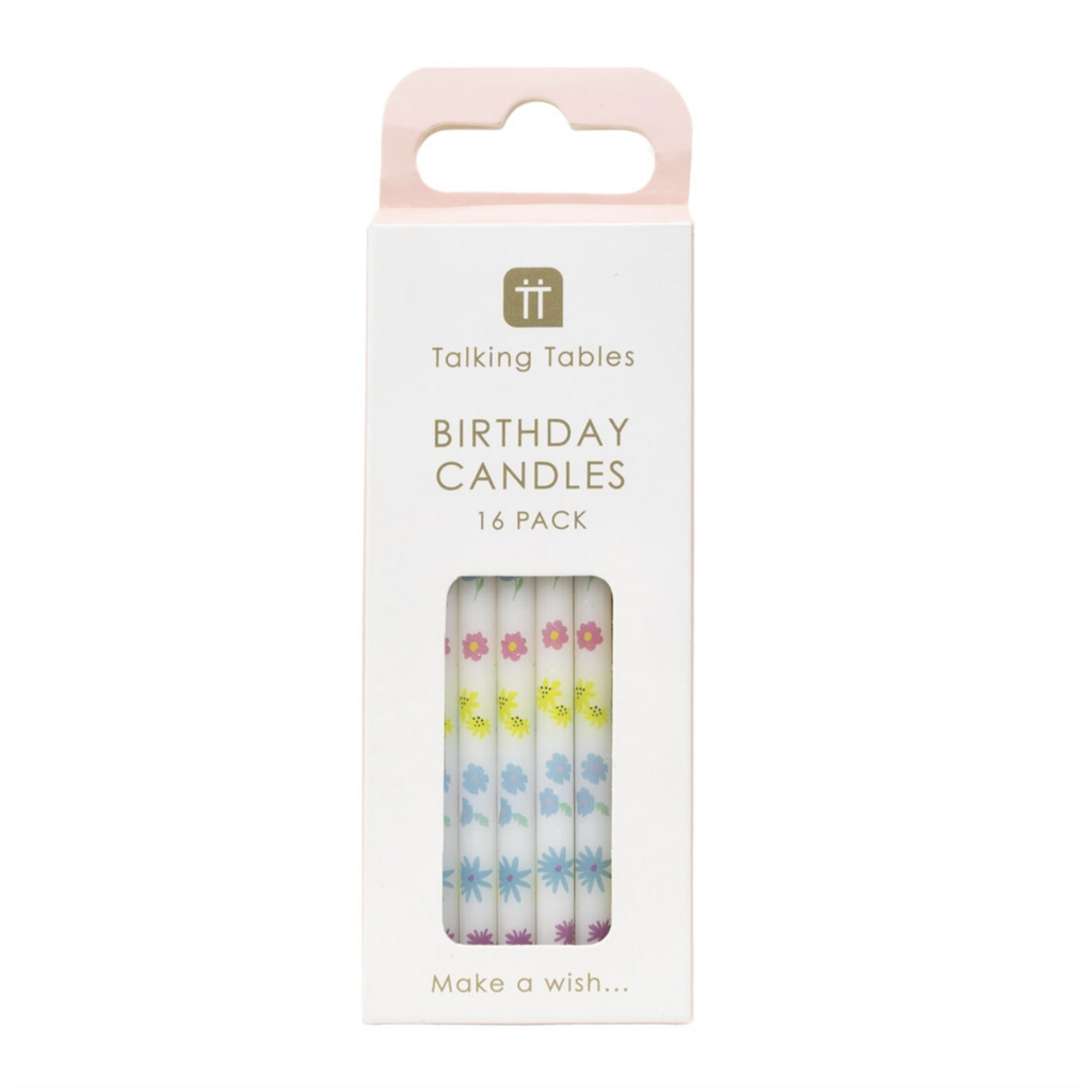 Pastel Floral Birthday Candles
