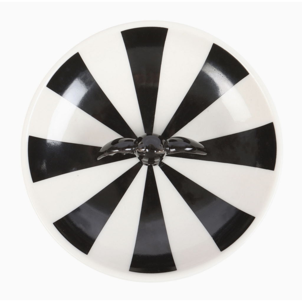 Gothic Striped Bat Trinket Dish