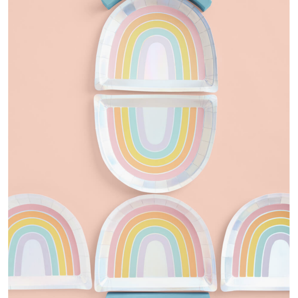 Rainbow Pastel Paper Plates