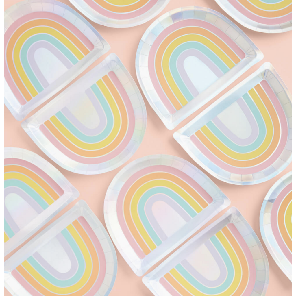 Rainbow Pastel Paper Plates