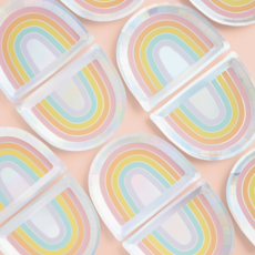 Rainbow Pastel Paper Plates
