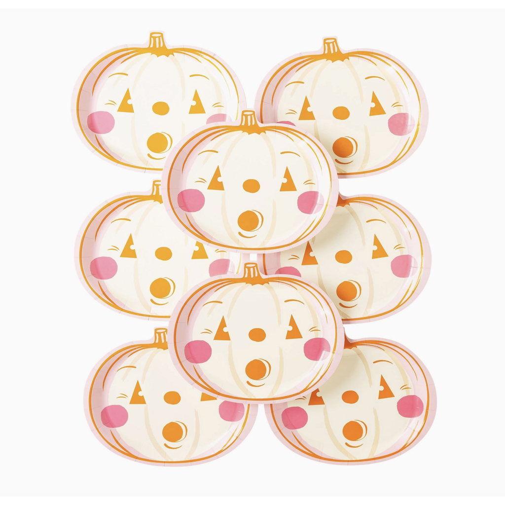 Pink Pumpkin Plates