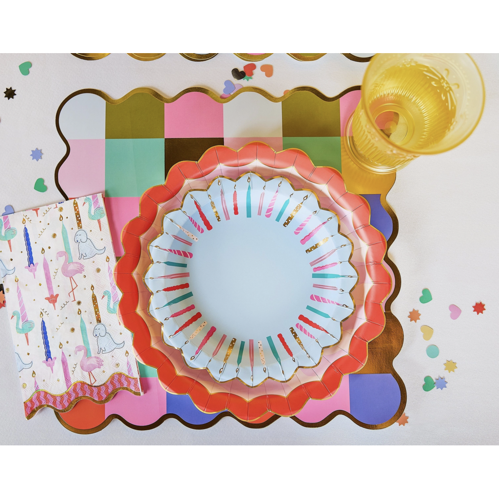 Birthday Candles Dessert Plates
