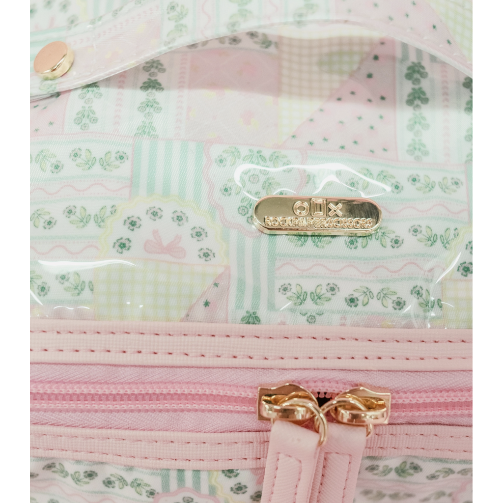 Patchwork Floral Wipeable Cosmetic Makeup Travel Toiletry Bag